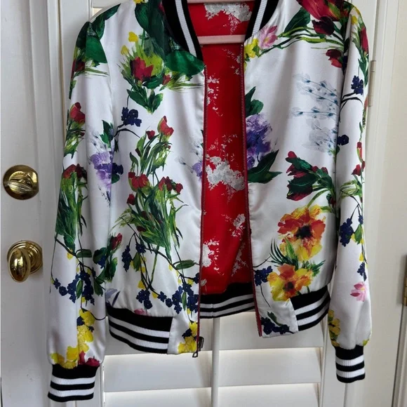 Alice + Olivia Silk Bomber